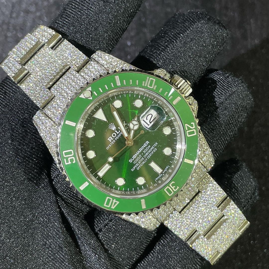 Rolex Submariner VVS Moissanite Diamond Iced Out Watch