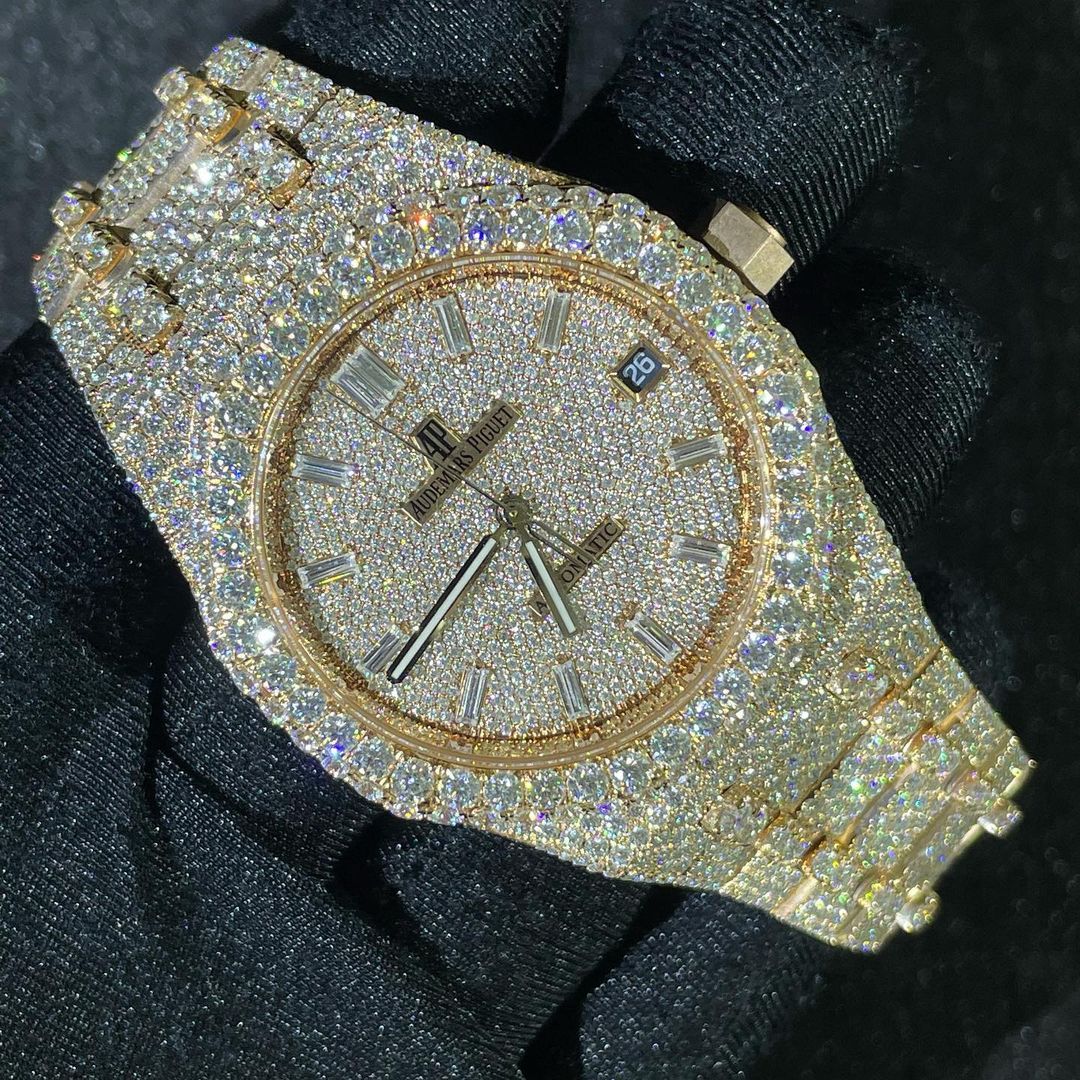 Audemars Piguet Royal Oak VVS Moissanite Diamond Iced Out Watch