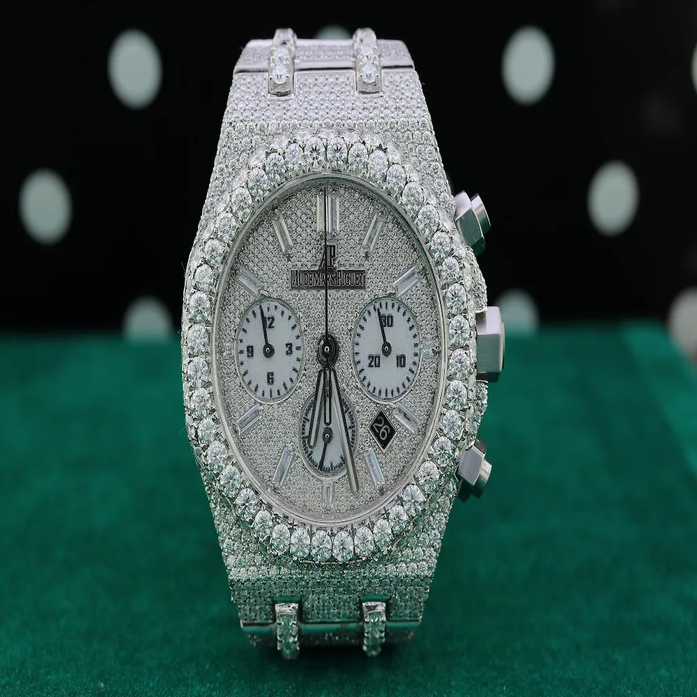 Audemars Piguet Royal Oak Offshore VVS Moissanite Diamond Iced Out Watch