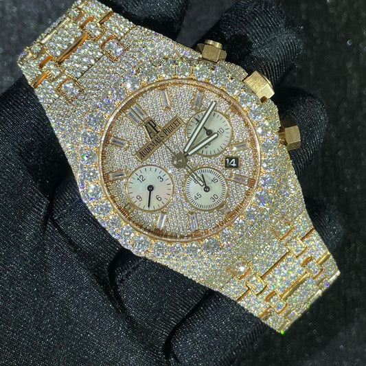 Audemars Piguet Royal Oak Offshore VVS Moissanite Diamond Iced Out Watch