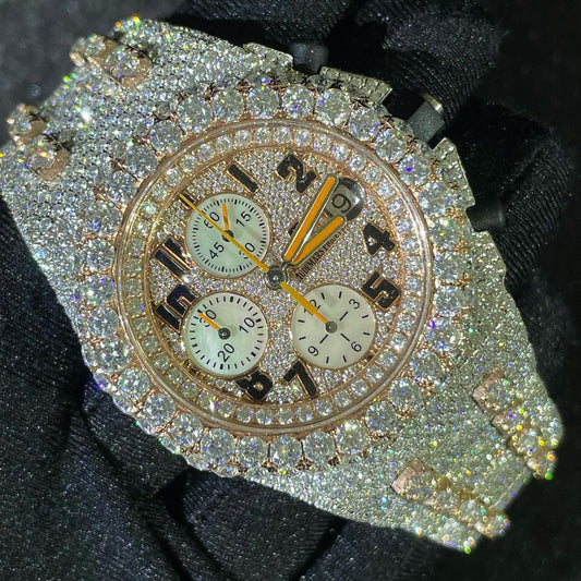 Audemars Piguet Royal Oak Offshore VVS Moissanite Diamond Iced Out Watch