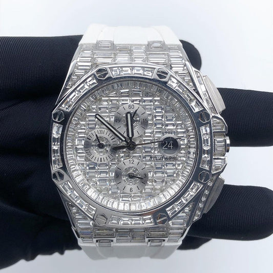 Audemars Piguet Royal Oak Offshore VVS Moissanite Diamond Iced Out Watch