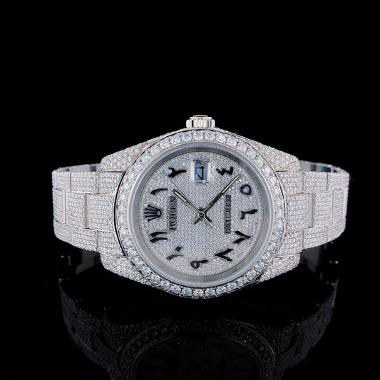 Rolex Datejust VVS Moissanite Diamond Iced Out Watch