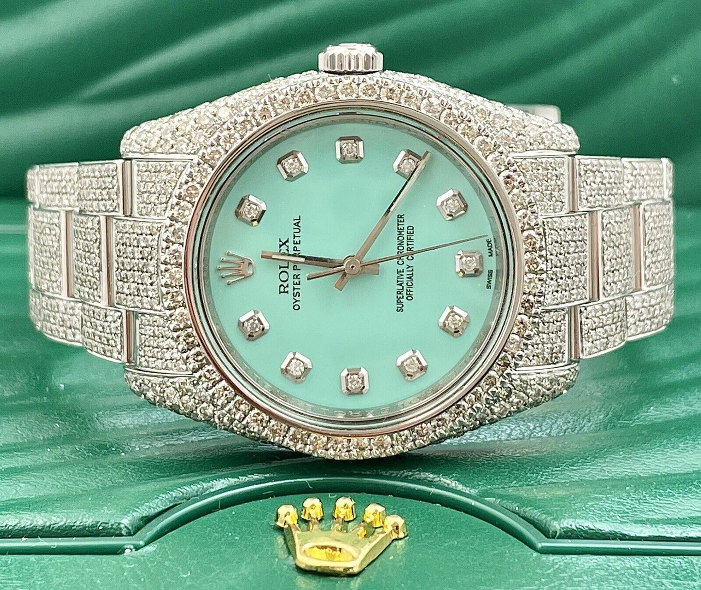 Rolex Datejust VVS Moissanite Diamond Iced Out Watch