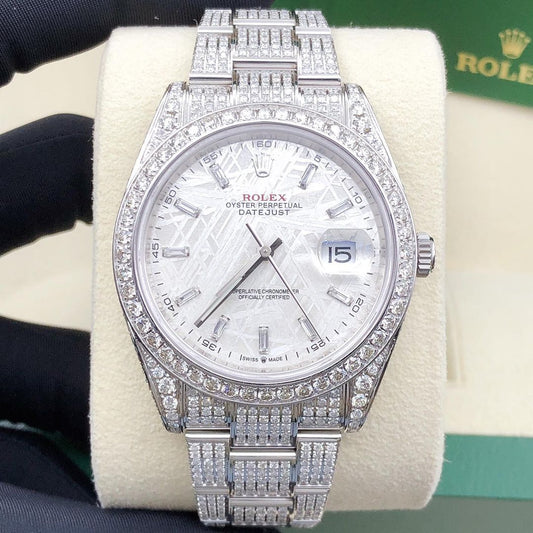 Rolex Datejust VVS Moissanite Diamond Iced Out Watch