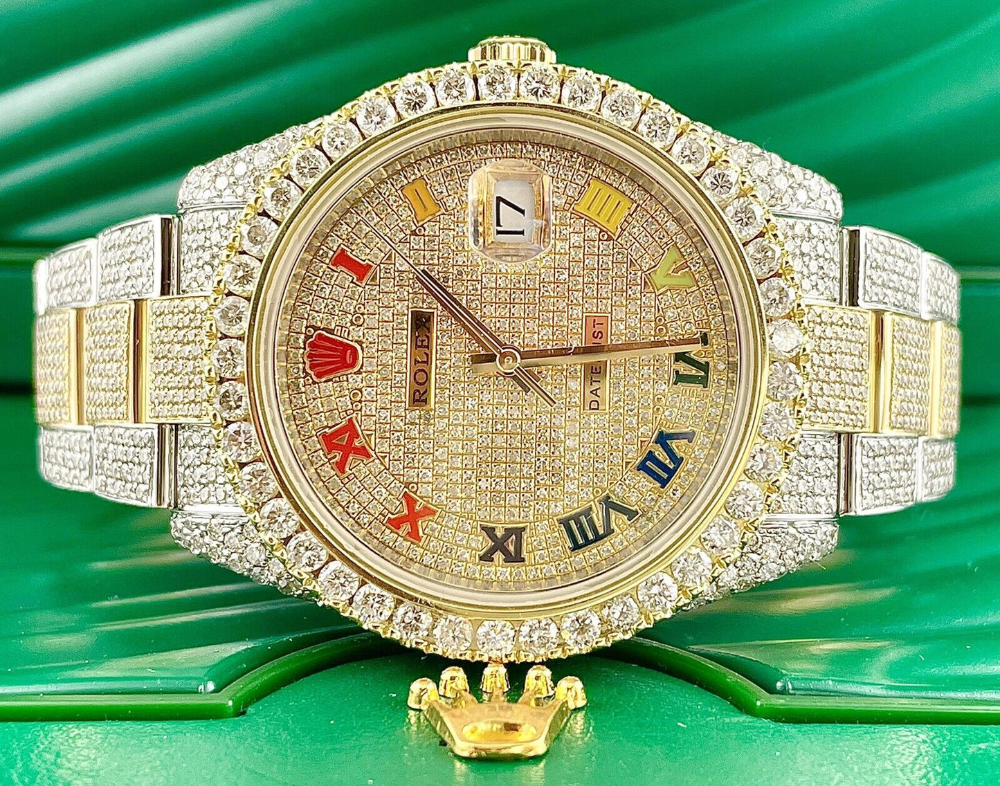 Rolex Datejust VVS Moissanite Diamond Iced Out Watch