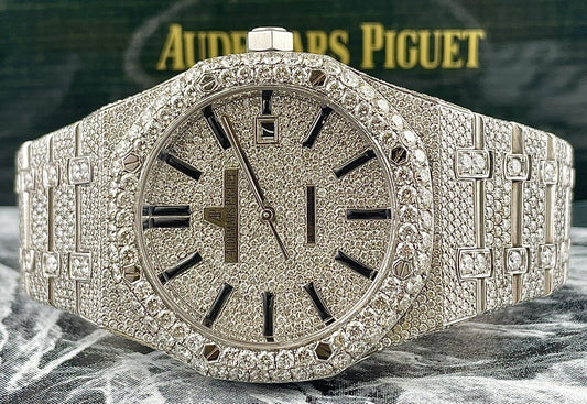 Audemars Piguet Royal Oak VVS Moissanite Diamond Iced Out Watch