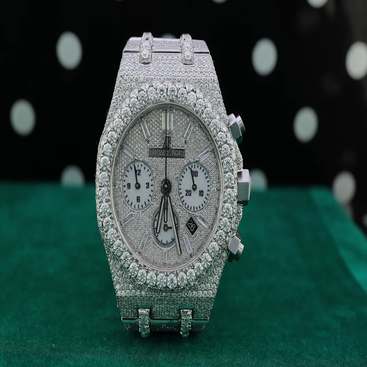 Audemars Piguet Royal Oak Offshore VVS Moissanite Diamond Iced Out Watch