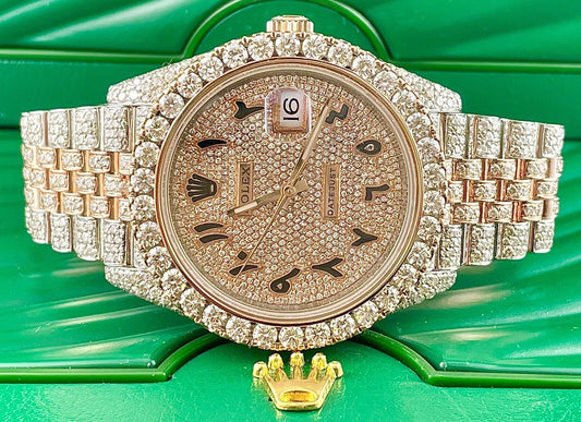 Rolex Datejust Jubilee VVS Moissanite Diamond Iced Out Watch