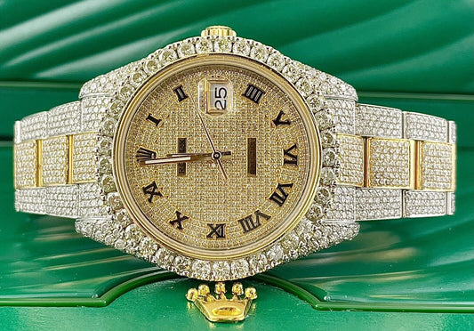 Rolex Datejust VVS Moissanite Diamond Iced Out Watch