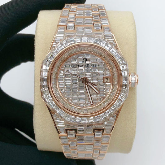 Audemars Piguet Royal Oak VVS Moissanite Diamond Iced Out Watch