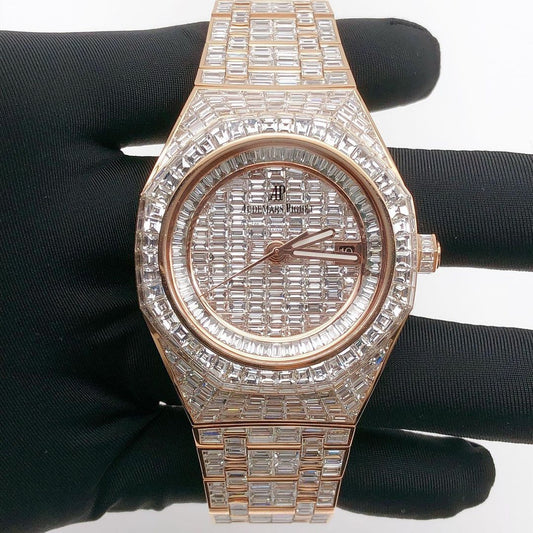 Audemars Piguet Royal Oak VVS Moissanite Diamond Iced Out Watch