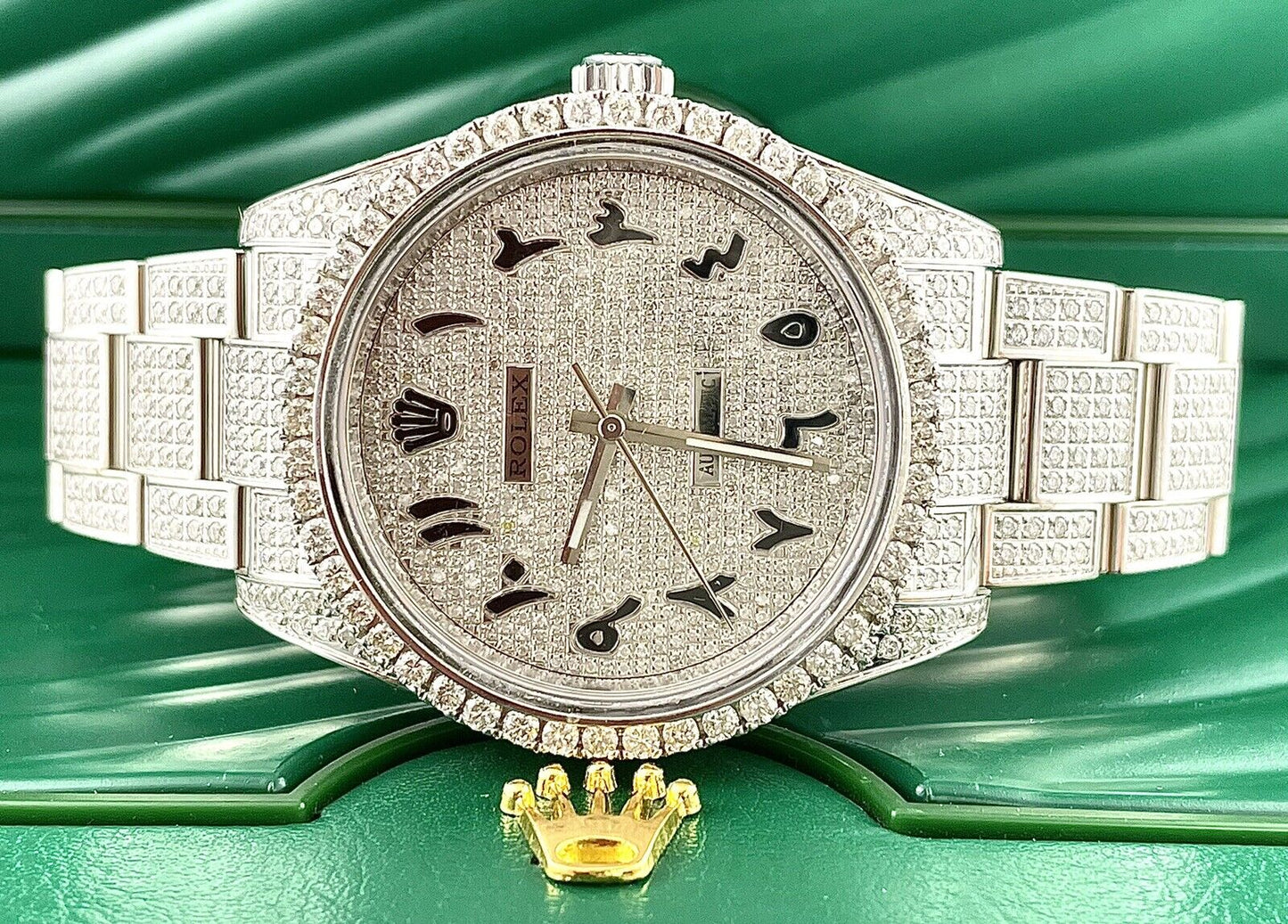 Rolex Datejust VVS Moissanite Diamond Iced Out Watch