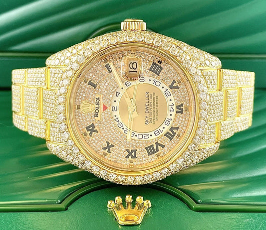 Rolex Skydweller VVS Moissanite Diamond Iced Out Watch