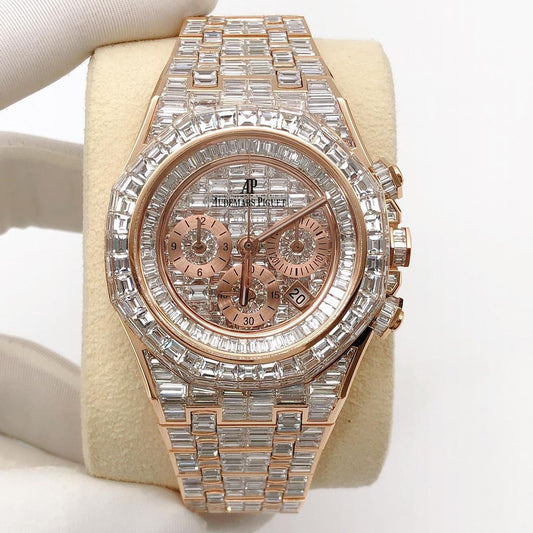 Audemars Piguet Royal Oak Offshore VVS Moissanite Diamond Iced Out Watch