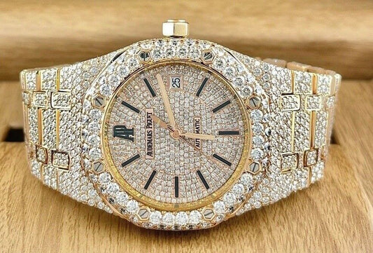 Audemars Piguet Royal Oak 36mm VVS Moissanite Diamond Iced Out Watch