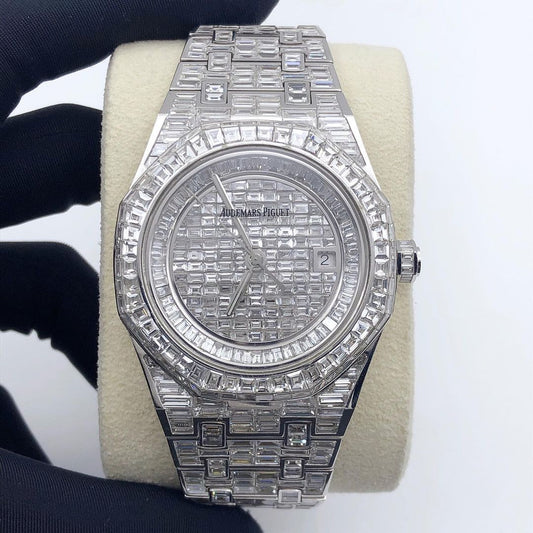 Audemars Piguet Royal Oak VVS Moissanite Diamond Iced Out Watch