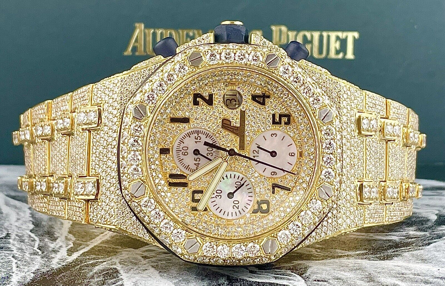 Audemars Piguet Royal Oak Offshore VVS Moissanite Diamond Iced Out Watch