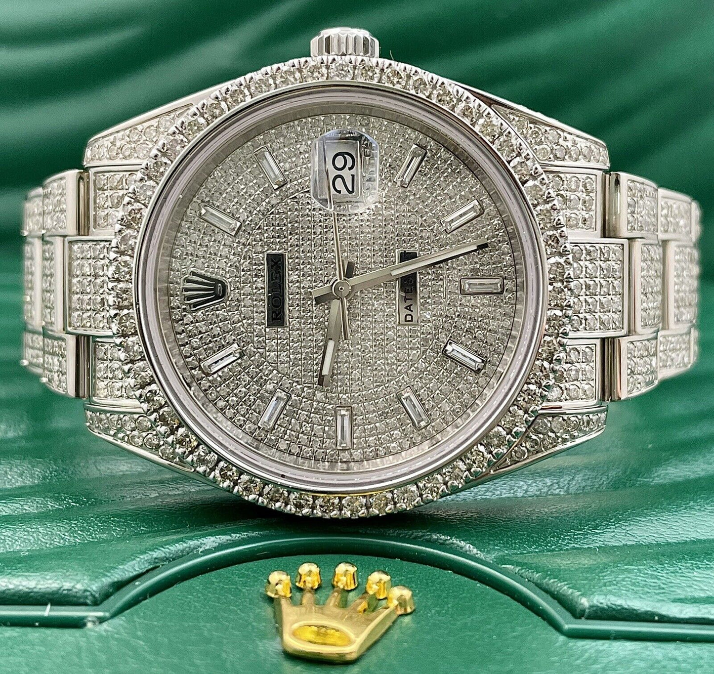 Rolex Datejust VVS Moissanite Diamond Iced Out Watch