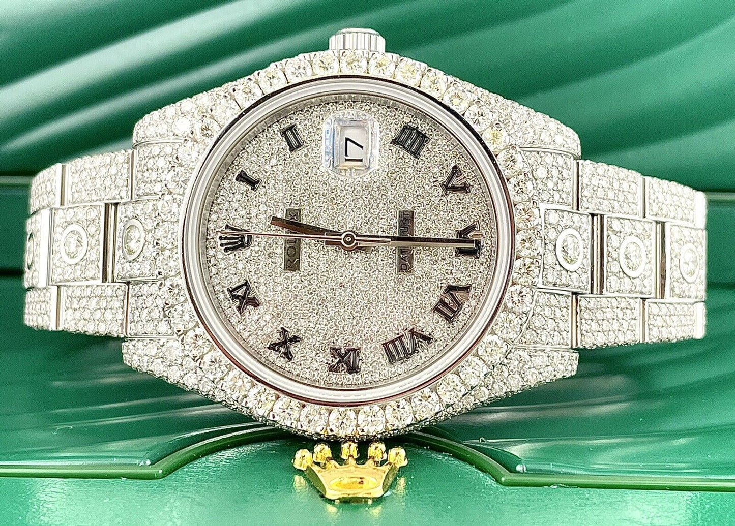 Rolex Datejust VVS Moissanite Diamond Iced Out Watch