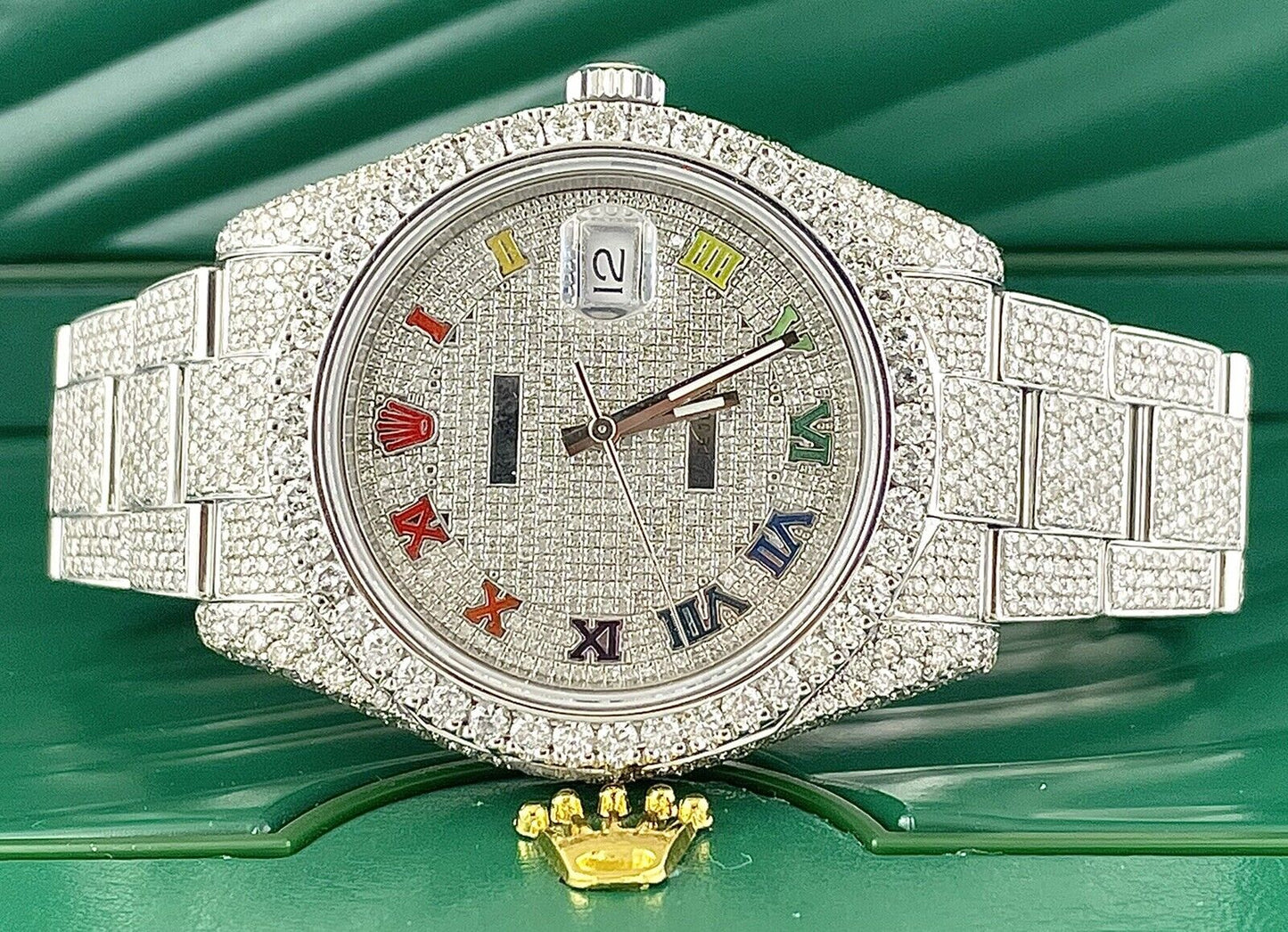 Rolex Datejust VVS Moissanite Diamond Iced Out Watch