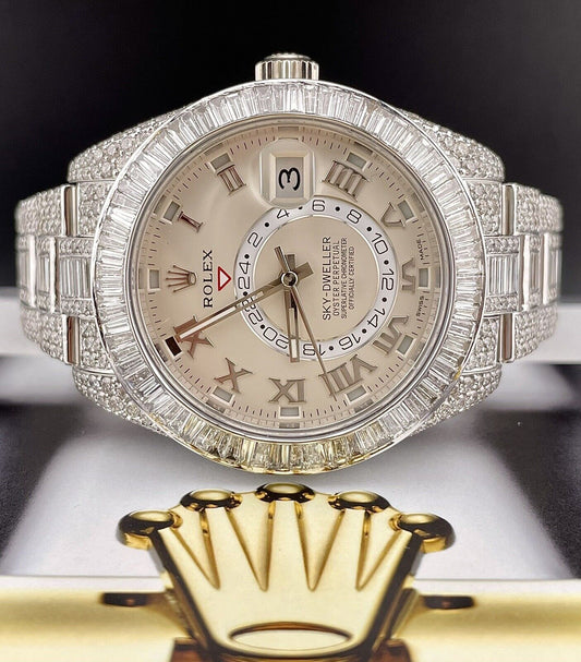 Rolex Skydweller VVS Moissanite Diamond Iced Out Watch