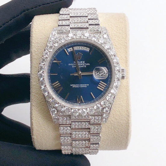 Rolex Daydate VVS Moissanite Diamond Iced Out Watch