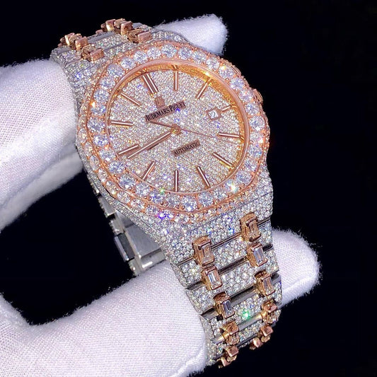 Audemars Piguet Royal Oak VVS Moissanite Diamond Iced Out Watch