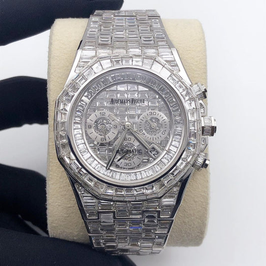 Audemars Piguet Royal Oak Offshore VVS Moissanite Diamond Iced Out Watch