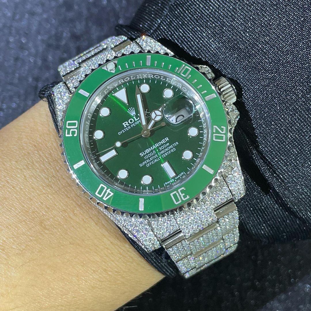 Rolex Submariner VVS Moissanite Diamond Iced Out Watch