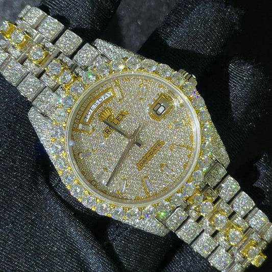 Rolex Daydate VVS Moissanite Diamond Iced Out Watch