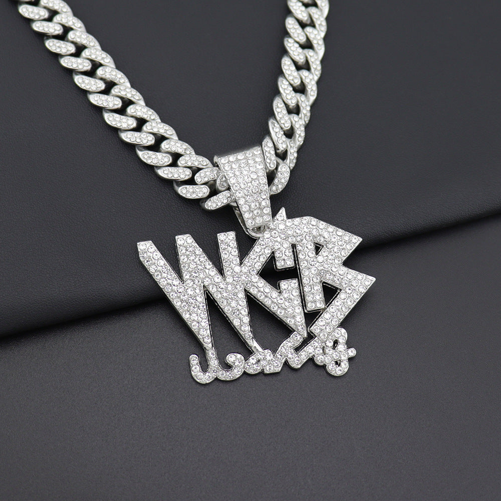 Custom Hand Made Letter Iced Out Pendant 925 Sterling Silver Moissanite Diamond / Initial Name Custom Pendant / HipHop Jewelry / Cross Pendant