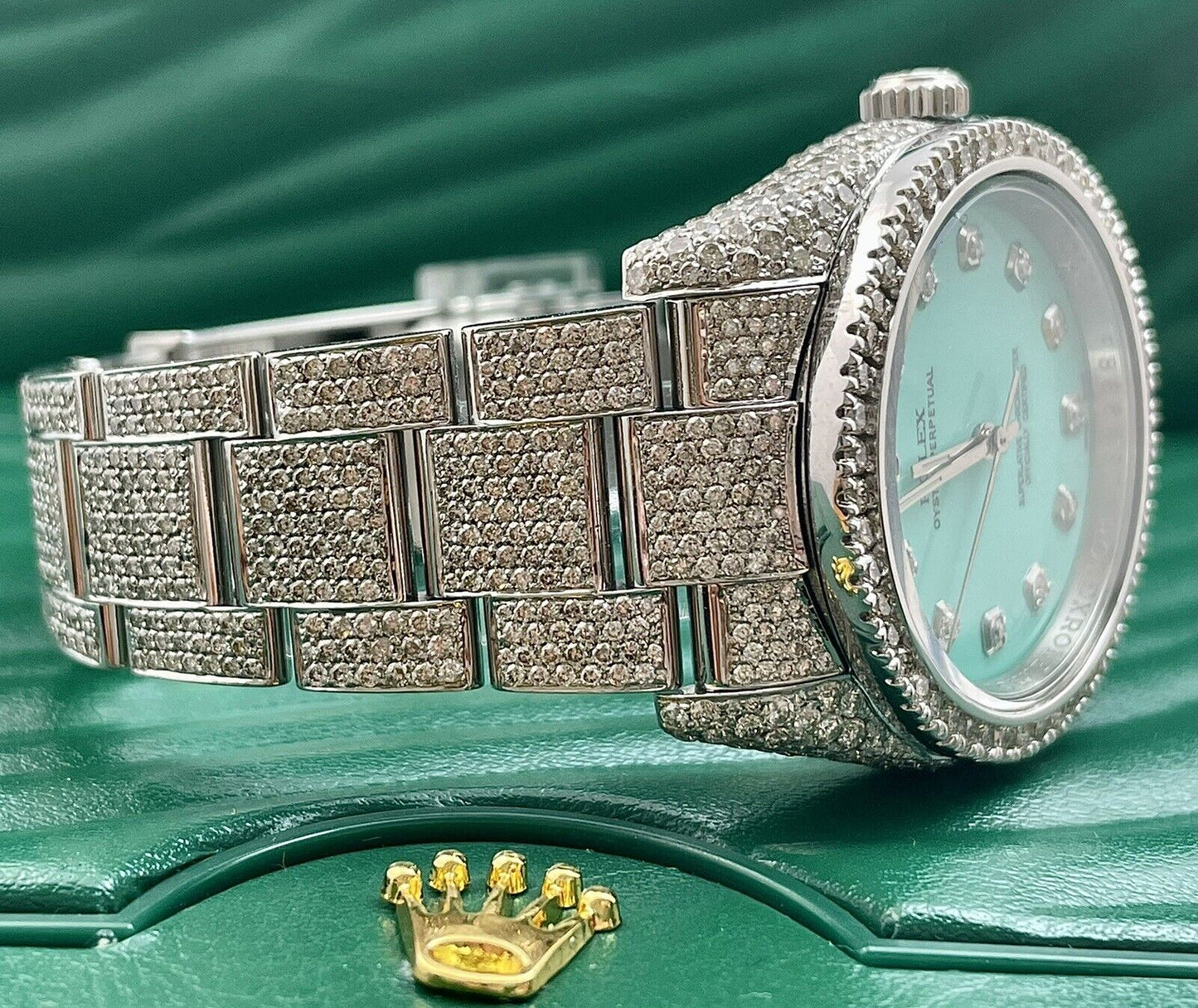 Rolex Datejust VVS Moissanite Diamond Iced Out Watch