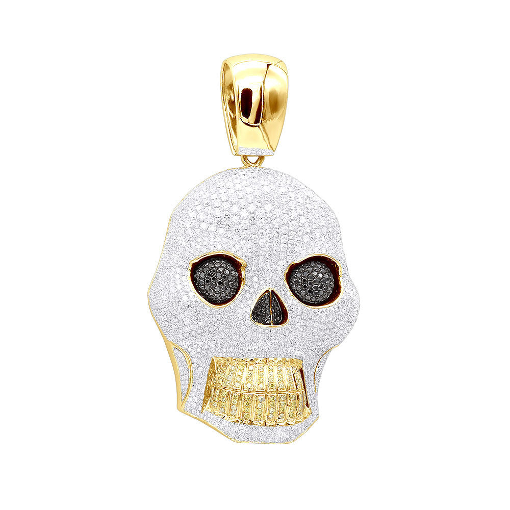 Custom Hand Made Skull Face Iced Out Pendant 925 Sterling Silver Moissanite Diamond / Initial Name Custom Pendant / HipHop Jewelry / Cross Pendant