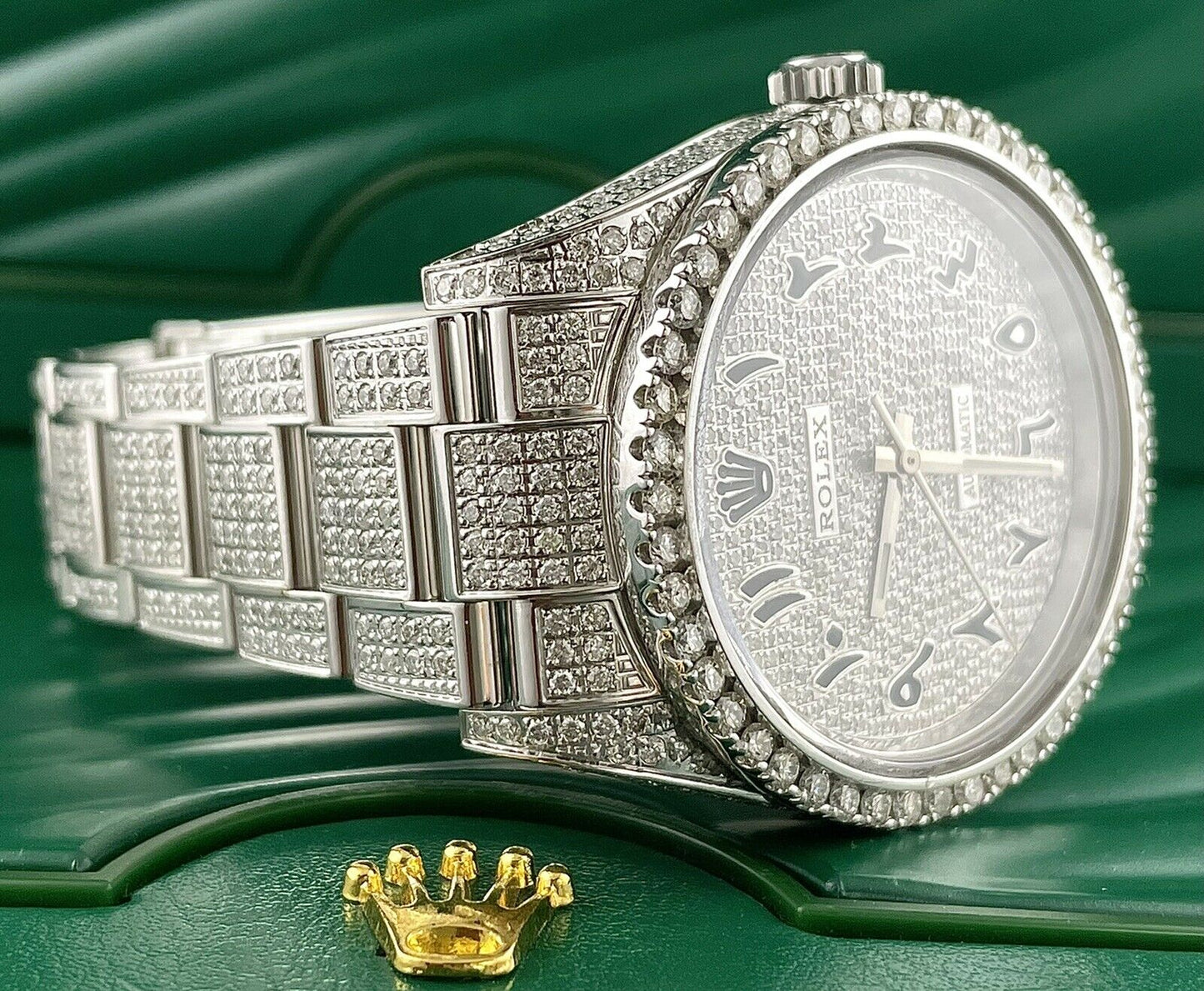 Rolex Datejust VVS Moissanite Diamond Iced Out Watch