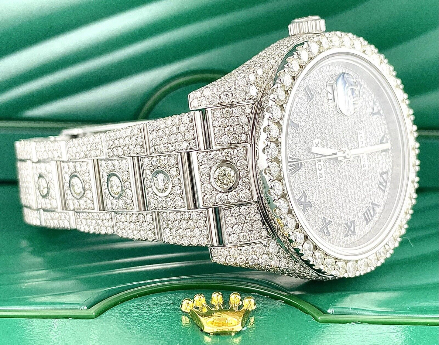 Rolex Datejust VVS Moissanite Diamond Iced Out Watch