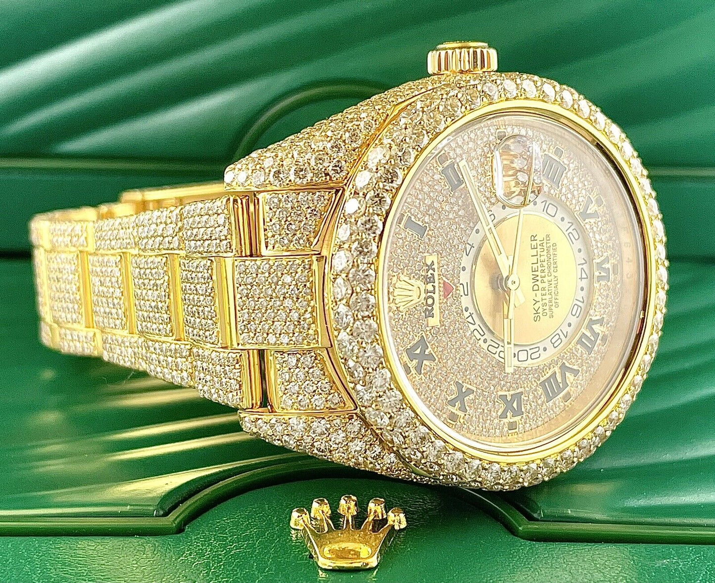 Rolex Skydweller VVS Moissanite Diamond Iced Out Watch