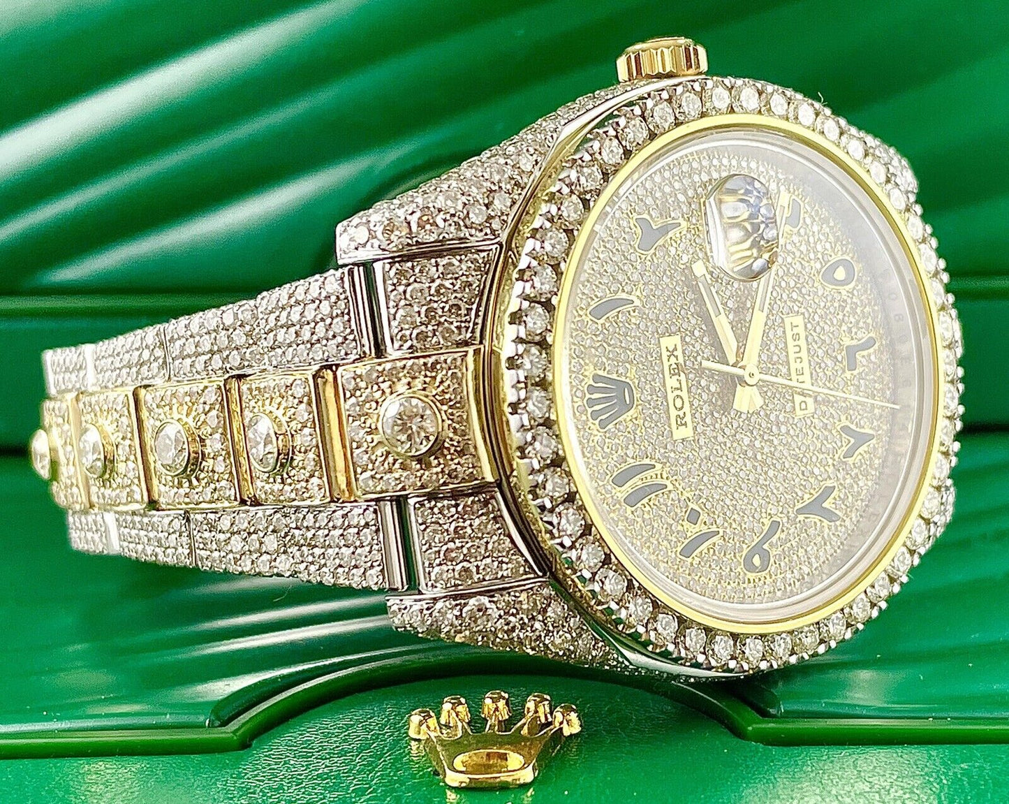 Rolex Datejust VVS Moissanite Diamond Iced Out Watch