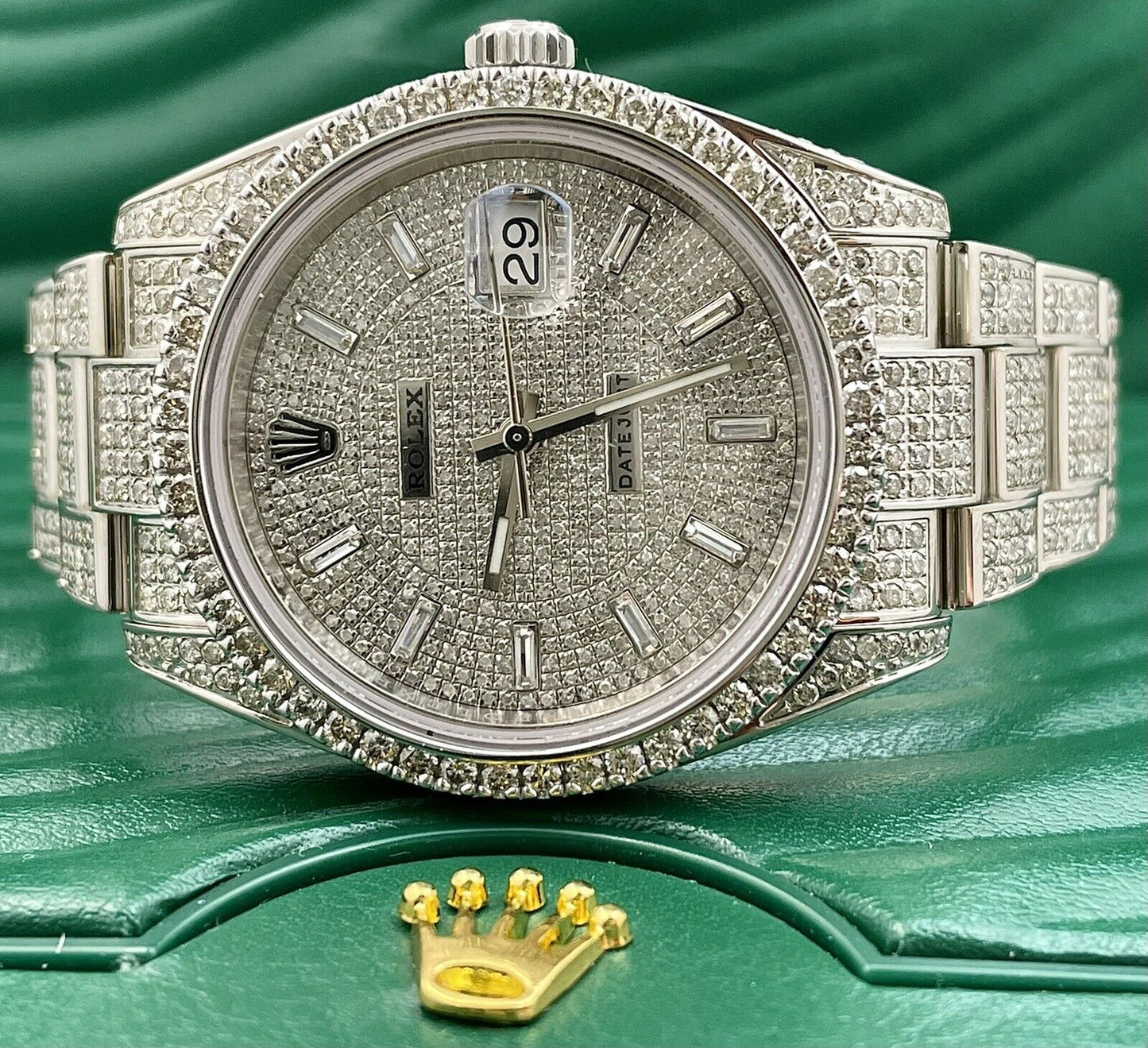 Rolex Datejust VVS Moissanite Diamond Iced Out Watch