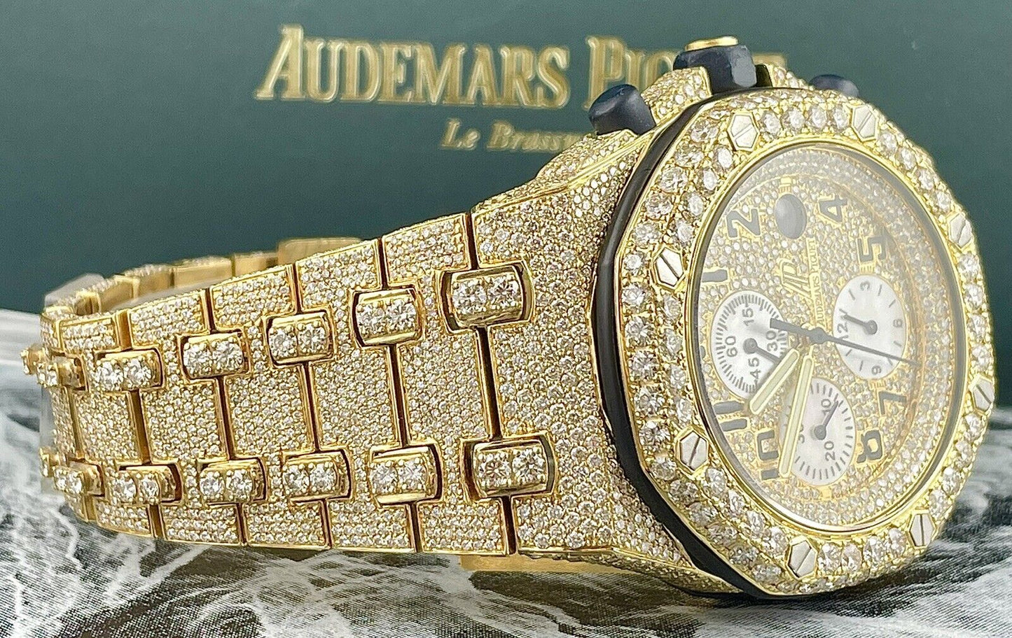 Audemars Piguet Royal Oak Offshore VVS Moissanite Diamond Iced Out Watch