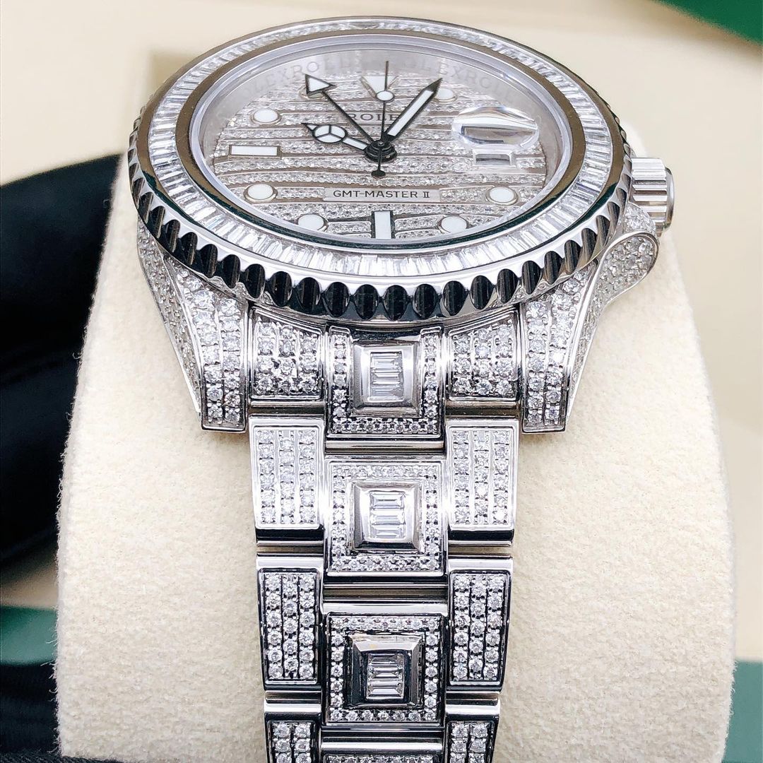 Rolex GMT Master II VVS Moissanite Diamond Iced Out Watch