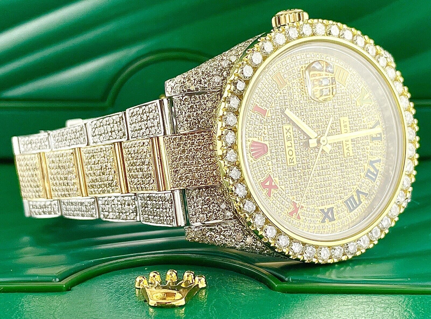 Rolex Datejust VVS Moissanite Diamond Iced Out Watch