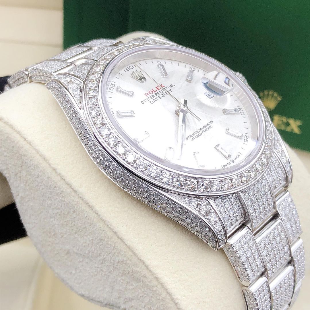 Rolex Datejust VVS Moissanite Diamond Iced Out Watch