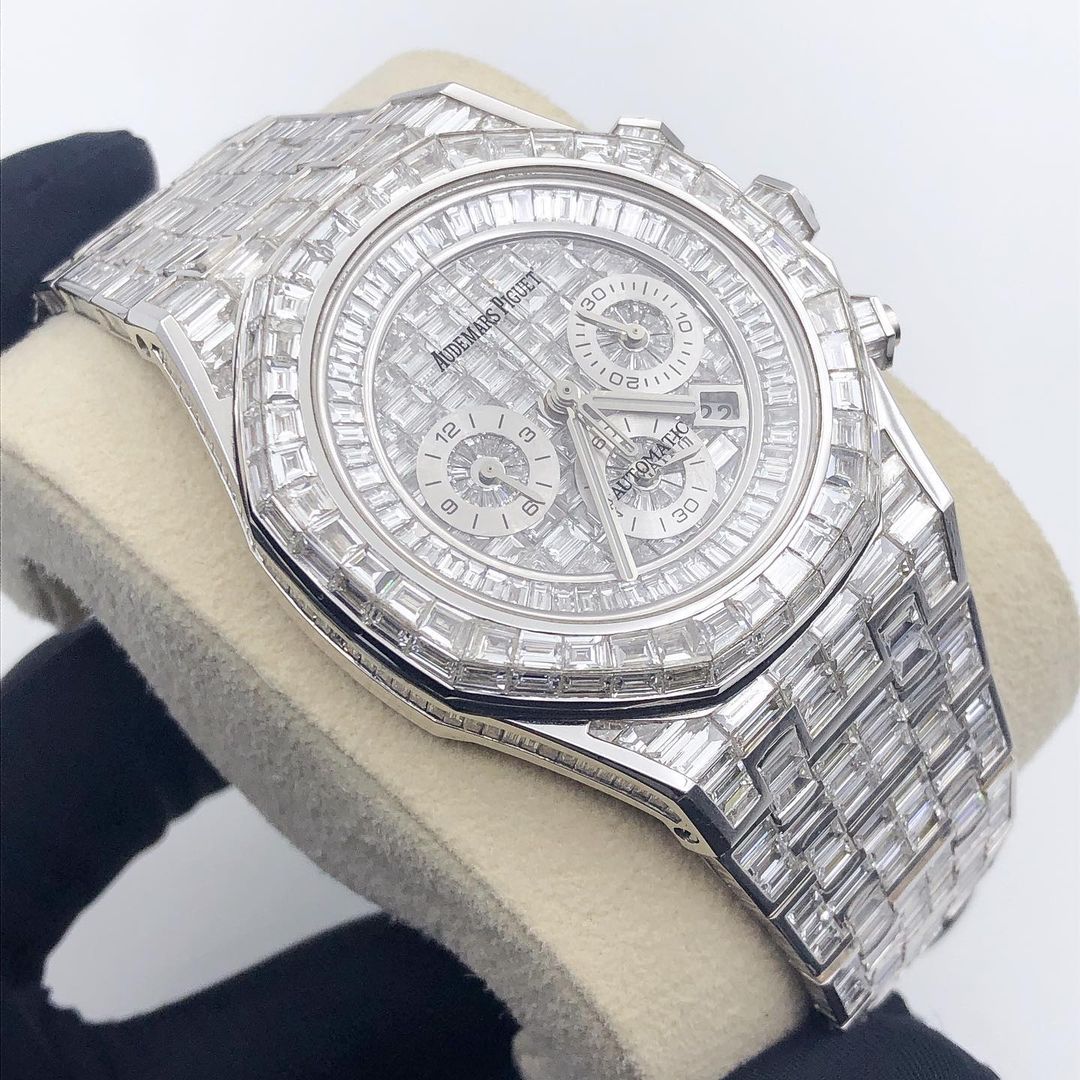 Audemars Piguet Royal Oak Offshore VVS Moissanite Diamond Iced Out Watch