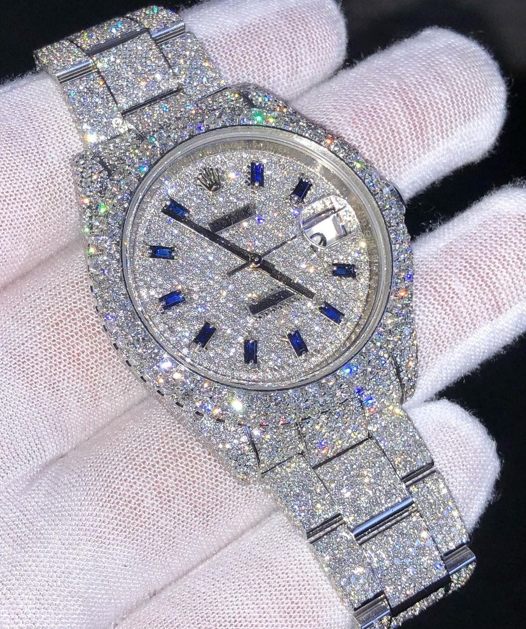 Rolex Datejust VVS Moissanite Diamond Iced Out Watch