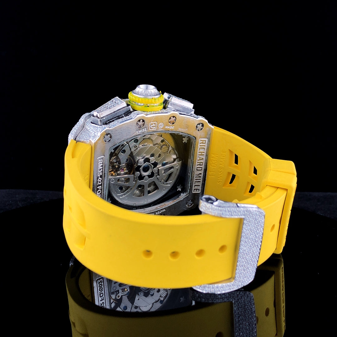 Richard Mille Skeleton VVS Moissanite Diamond Iced Out Watch