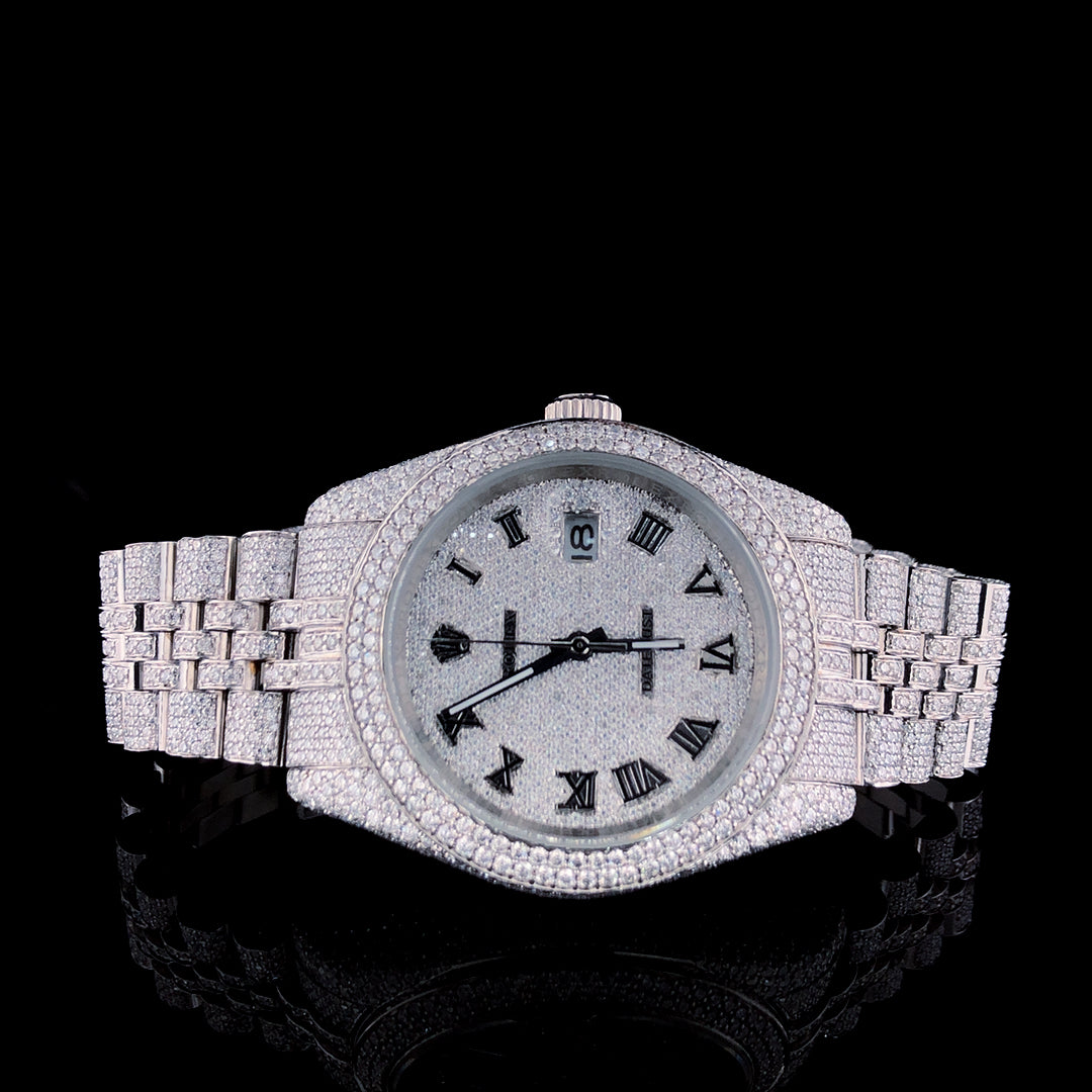 Rolex Datejust Jubilee VVS Moissanite Diamond Iced Out Watch