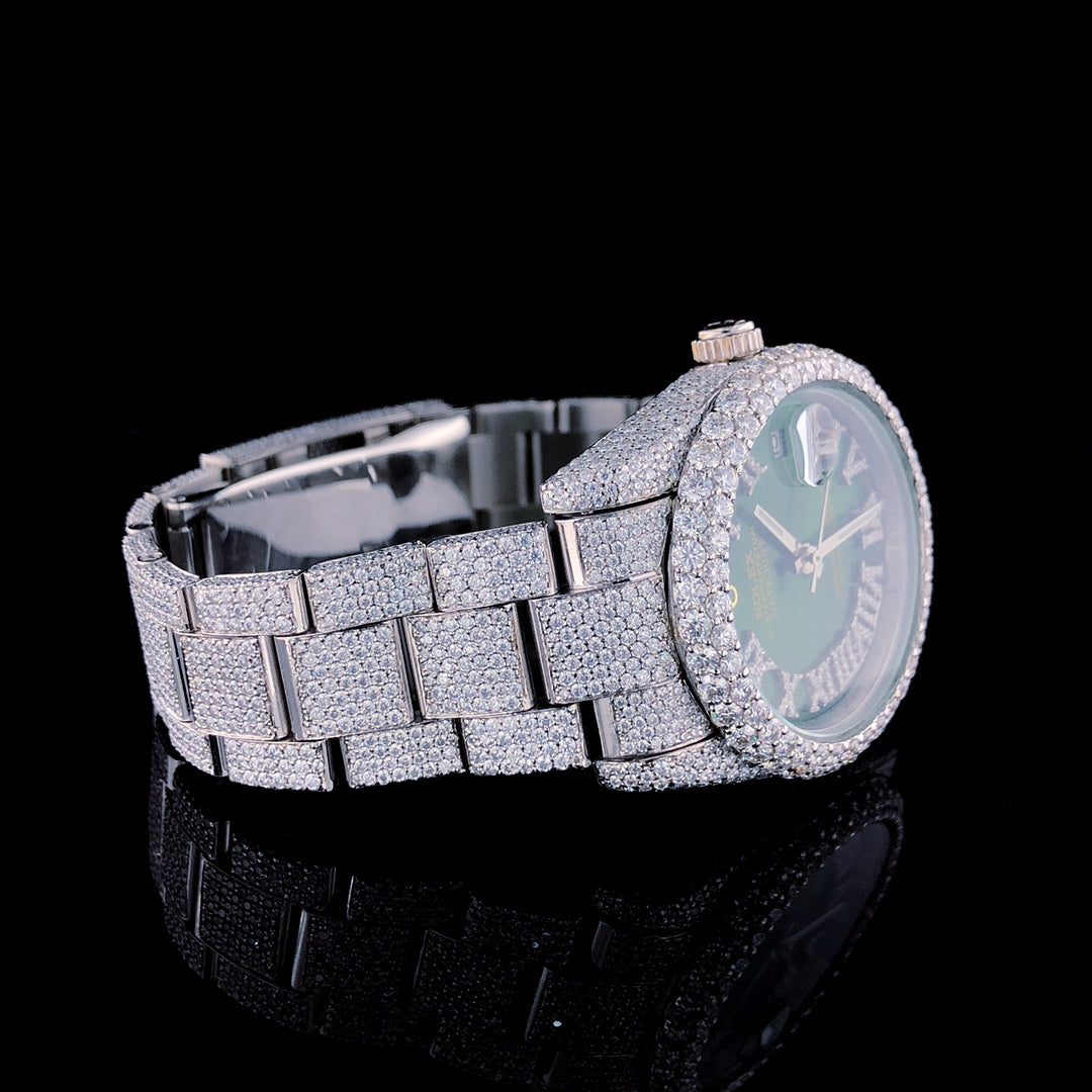 Rolex Datejust VVS Moissanite Diamond Iced Out Watch