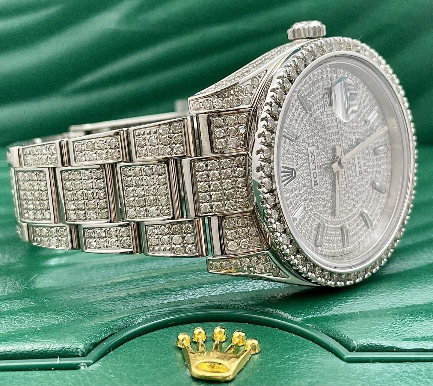 Rolex Datejust VVS Moissanite Diamond Iced Out Watch