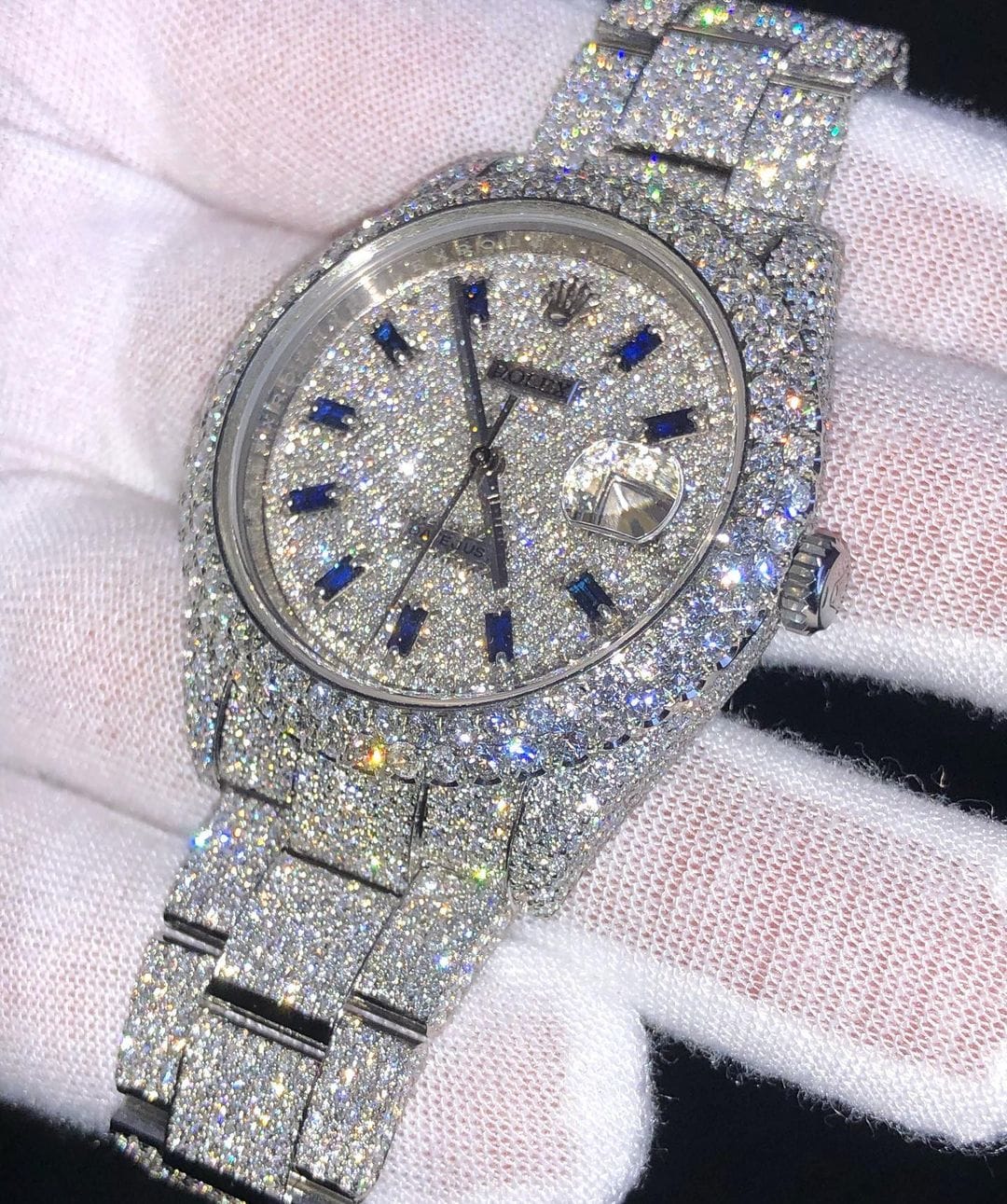 Rolex Datejust VVS Moissanite Diamond Iced Out Watch